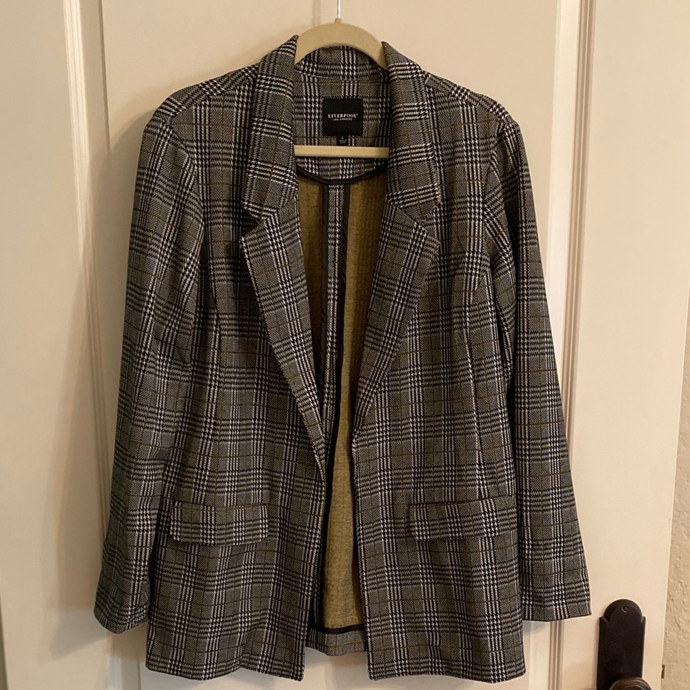 Plaid unlined blazer